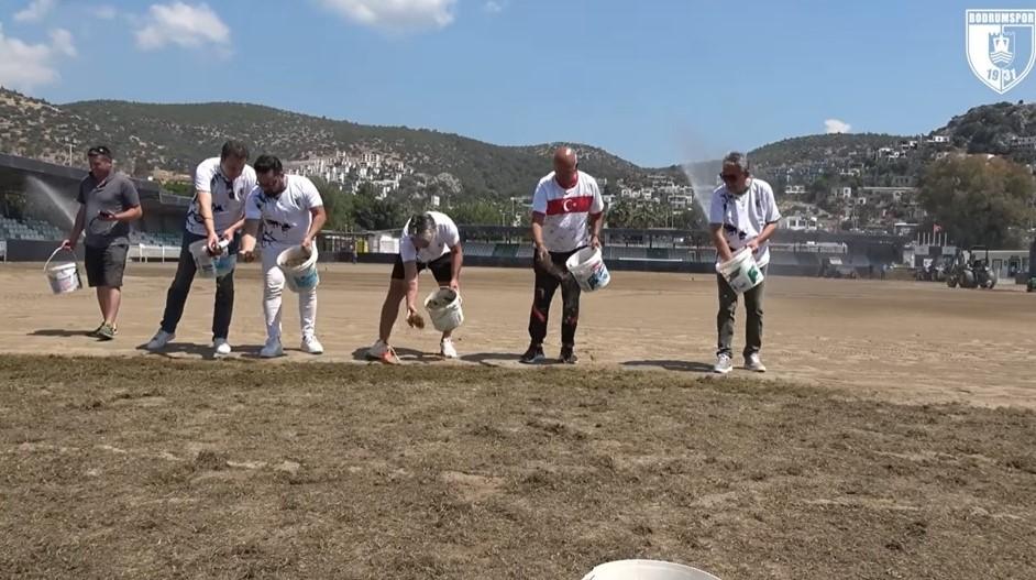 Bodrum Şehir stadı Çimleniyor