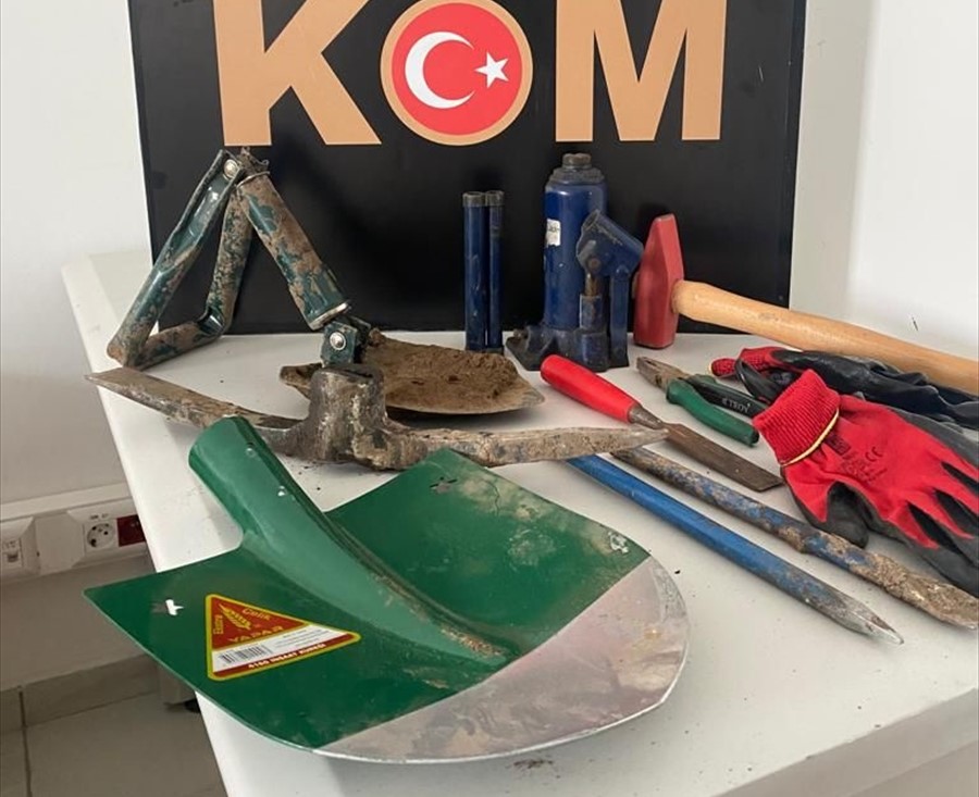 Bodrum'da kaçak kazıya suçüstü